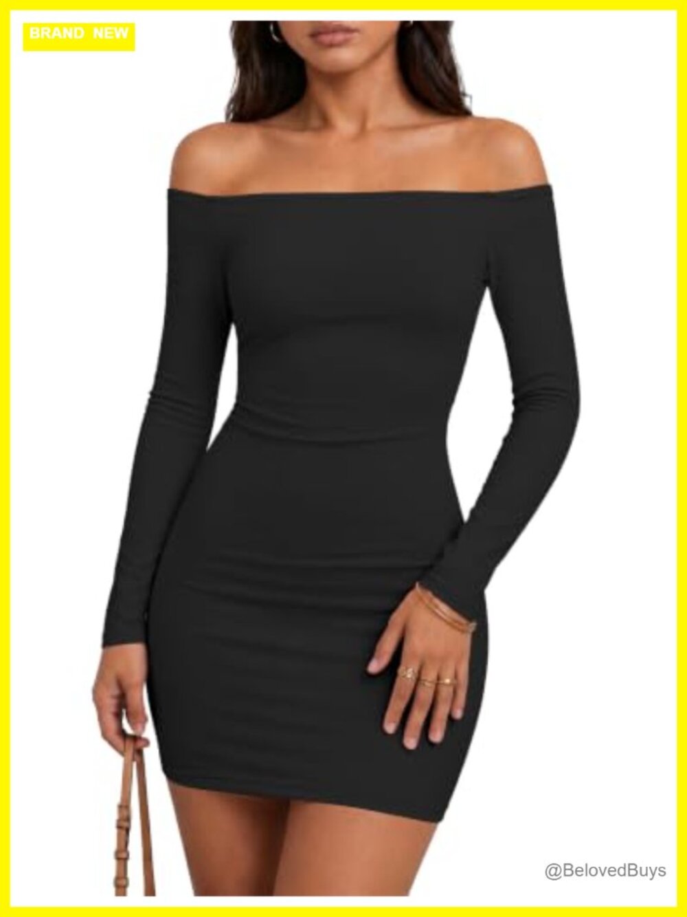 Off Shoulder Long Sleeve Mini Dress Bodycon Cocktail Party